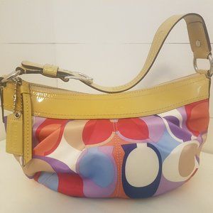 Coach Optical Art Scarf Print Hobo